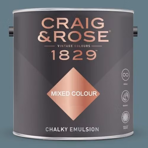 Craig & Rose 1829 Chalky Emulsion Paint in Saxe Blue, 2.5 l
