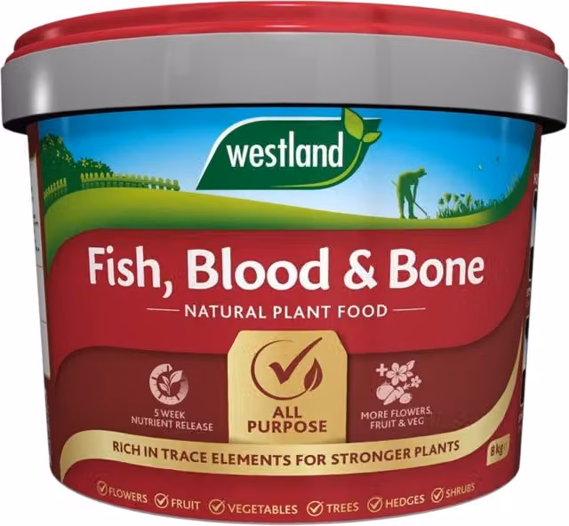 Westland Organic Fish Blood and Bone Slow Release Natural Fertiliser and Plant Tonic, 8kg