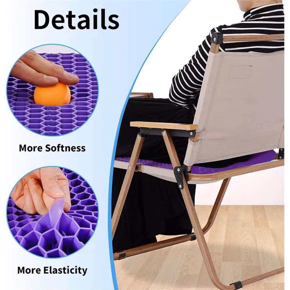 Nordara Orthopaedic Gel Foam Seat Cushion in Purple and Black, W/D/H: 60 x 60 x 4.57 cm – 5