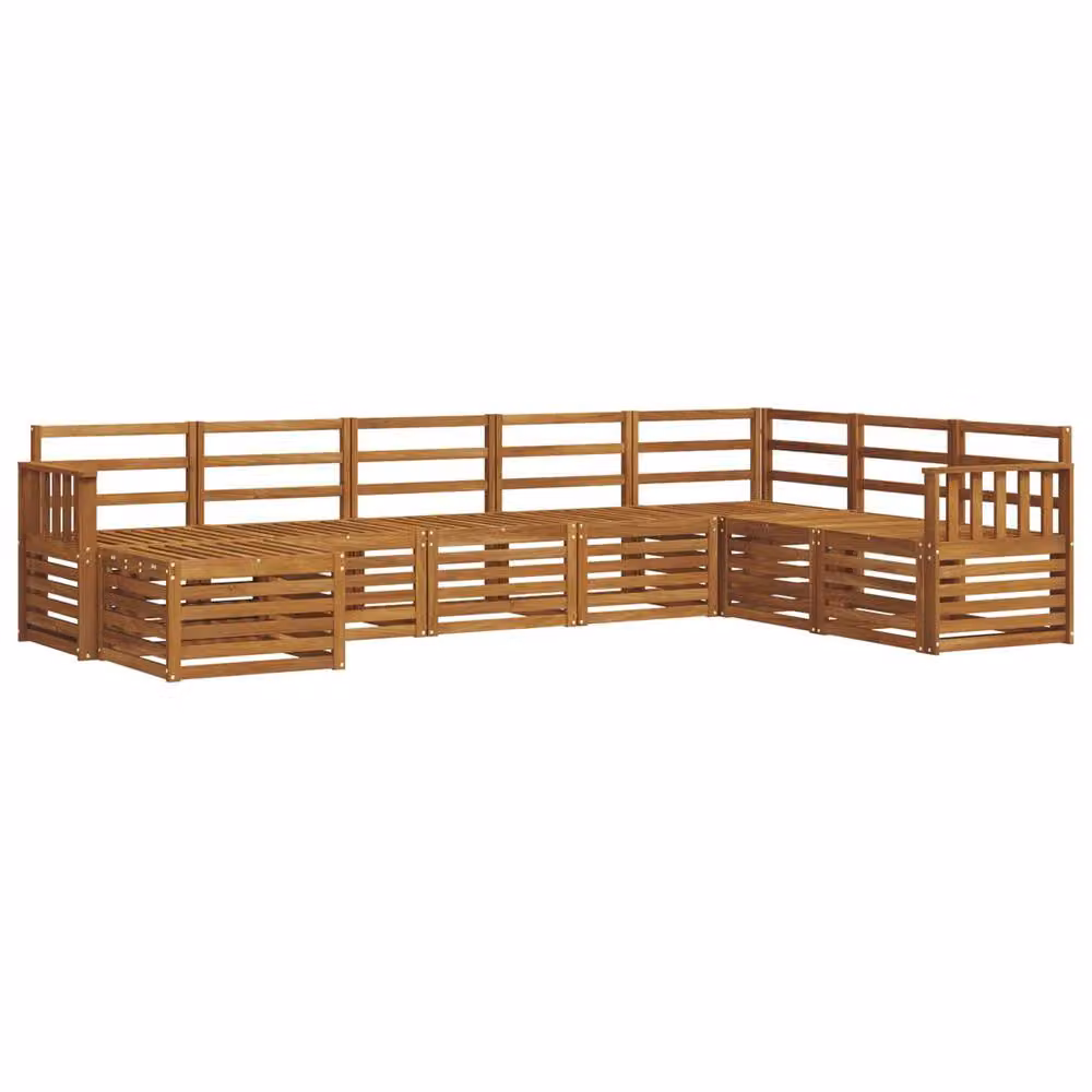 Berkfield Home 8-Piece Outdoor Sofa Set in Brown Solid Acacia Wood – 2
