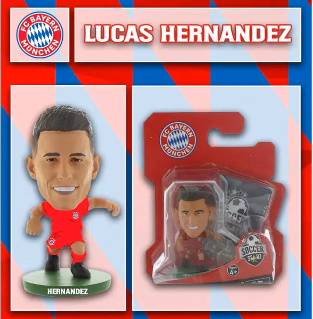 SoccerStarz Bayern Munich Lucas Hernandez HomeKit ClassicKit 5cm Figure - Red