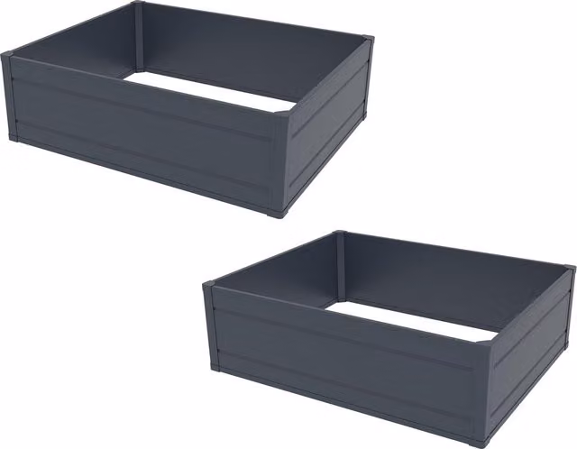 Garden Gear Grey Plastic Raised Garden Bed, 100cm