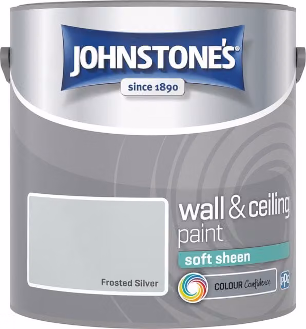 Johnstone's Low Emission Water Based Vinyl Soft Sheen Emulsion Paint in Silver