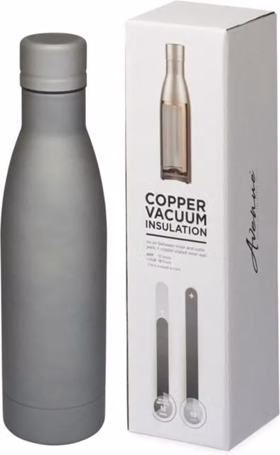 Avenue Vasa Copper Vacuum Insulated Bottle in Grey, 705 ml – 1