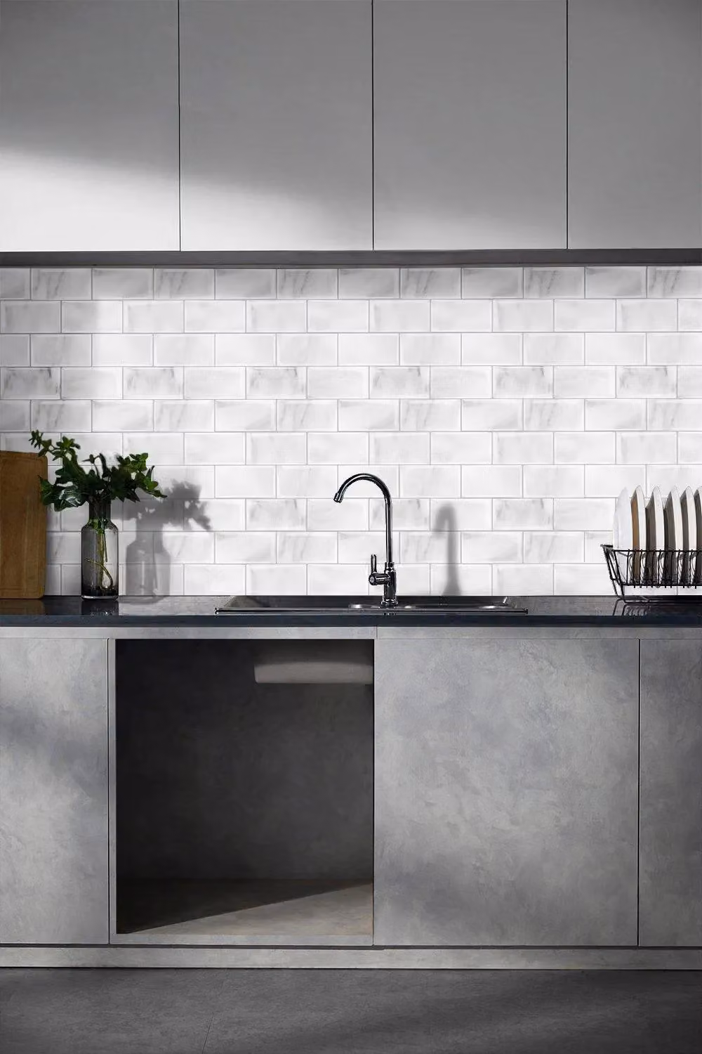 H&O Direct 10-Piece Grey Waterproof Rectangular Adhesive Wall Stickers – 2