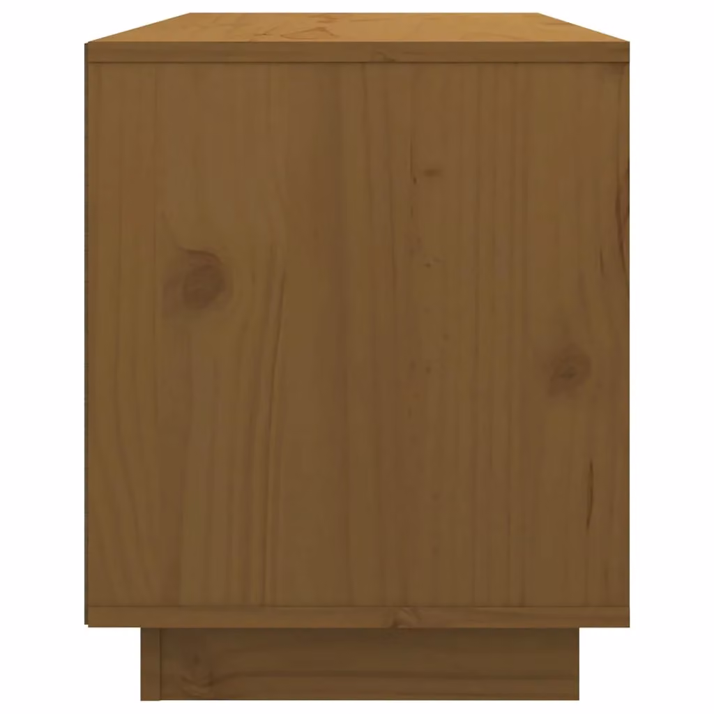 Berkfield Home Rustic Solid Wood Pine TV Cabinet in Brown, W/D/H: 74 x 35 x 44 cm – 3