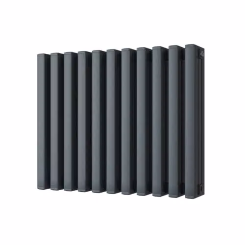 UK Radiators Temple Anthracite Square Tube Horizontal Traditional Cast-Iron Style Radiator, W: 730 mm, H: 600 mm – 2