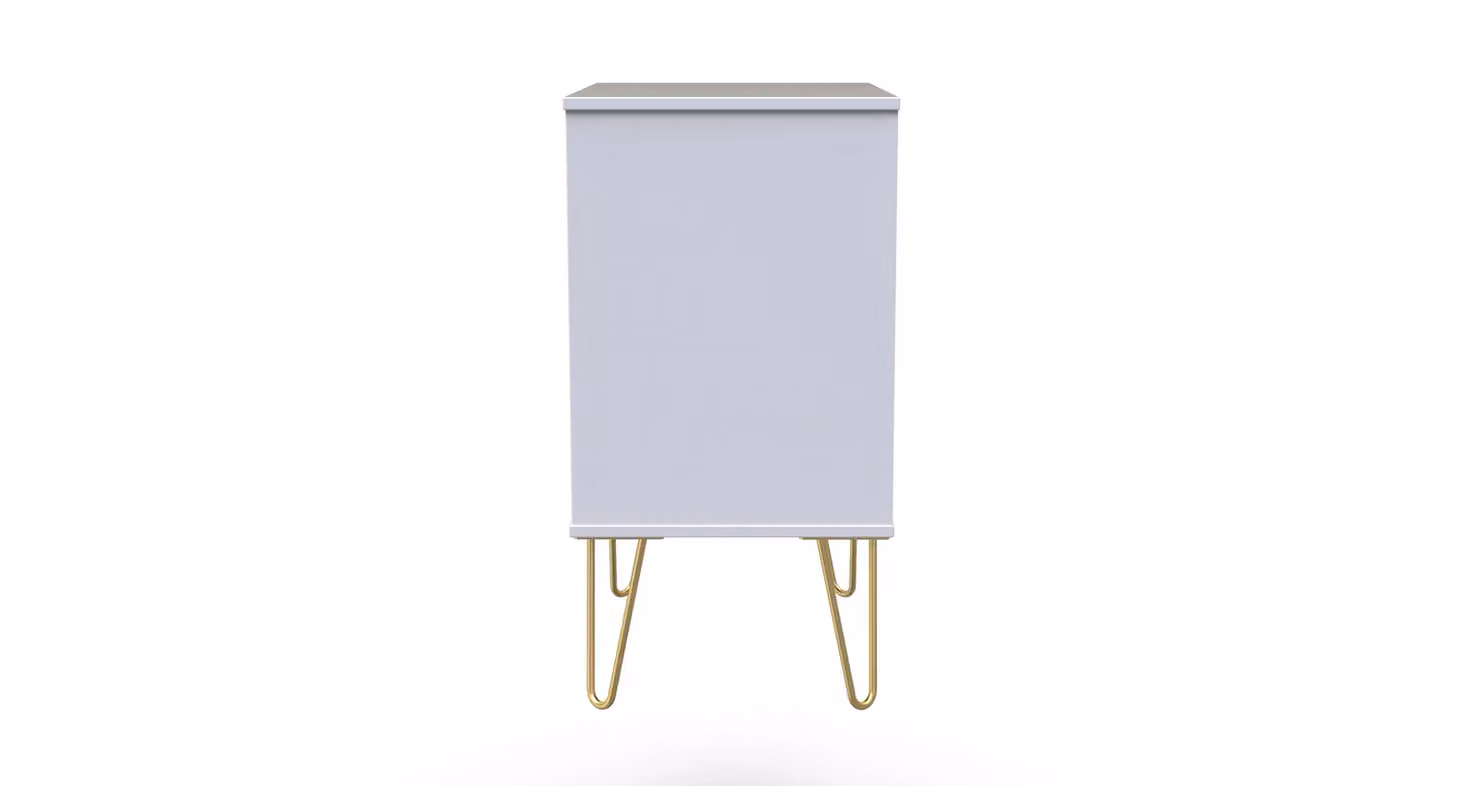 Ready Assembled 2 U Metro 3 Drawer Chest in Duck Egg Blue and Gold – 2