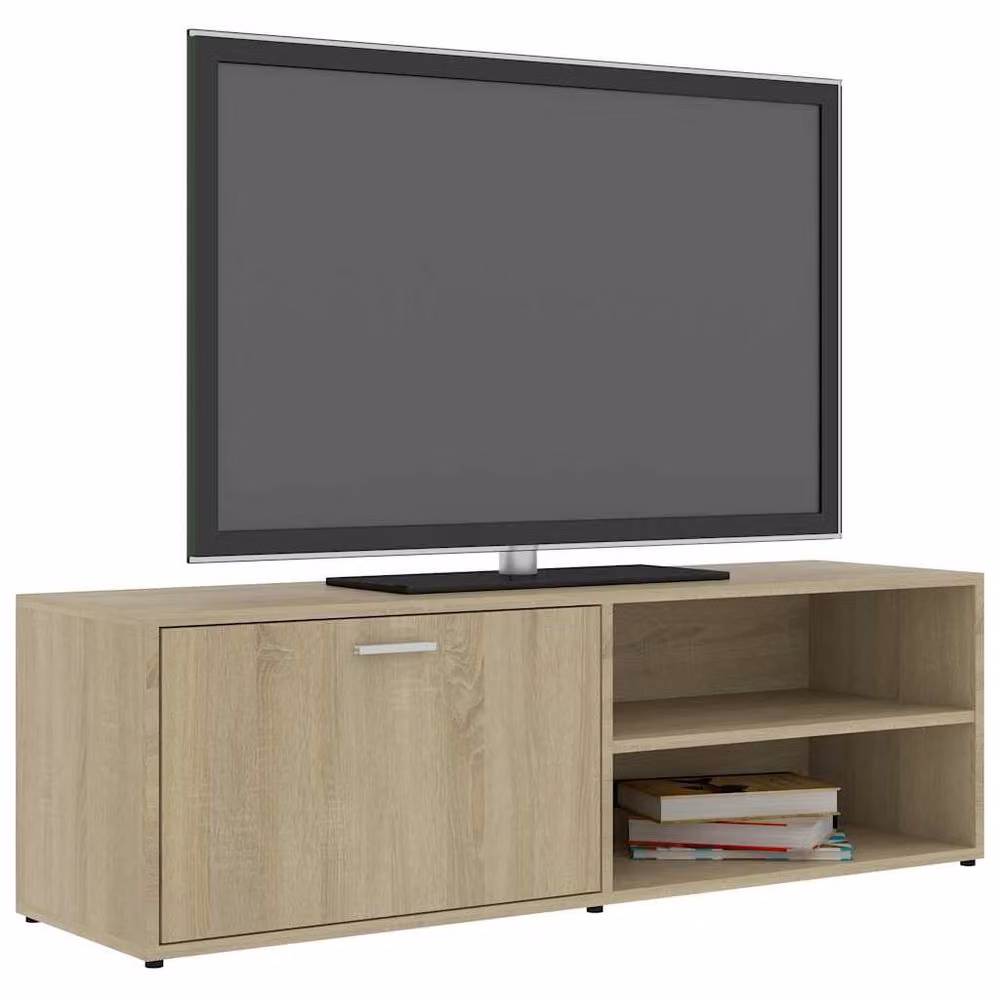 Berkfield Home Modern TV Cabinet in Sonoma Oak Light Brown, W/D/H: 120 x 34 x 34 cm – 4