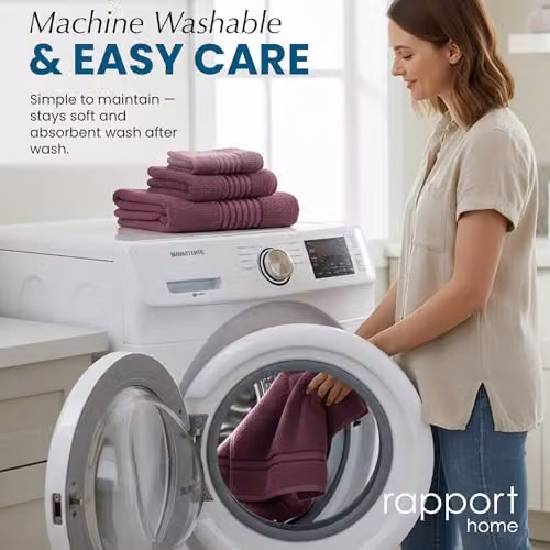 Rapport Home 6-Piece Cotton Towel Bale in Purple – 4