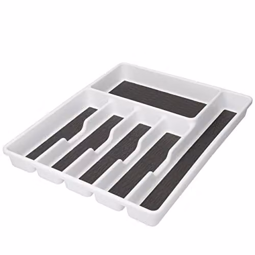 Copco White Plastic Cutlery Tray with Compartments, W/D/H: 32.7 x 32.7 x 4.4 cm – 2