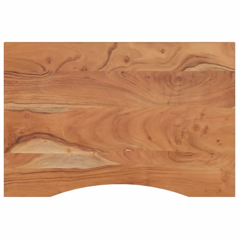 Berkfield Home Rectangular Solid Wood Acacia Desk Top in Brown, W: 80 cm, D: 60 cm, H: 2.5 cm
