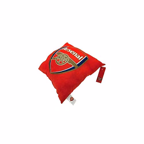 Arsenal FC Official Football Crest Square Cushion, Multicoloured and Red – 3