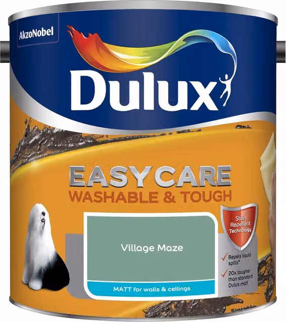 Dulux Easycare Washable and Tough Matt Paint in Village Maze Green