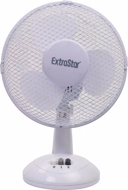 Extrastar 9 inch White Desk Fan with 2 Speeds