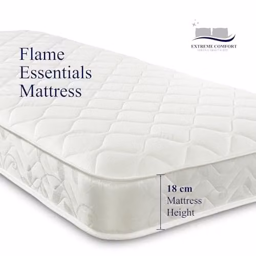 eXtreme comfort ltd Flame Essentials Double Bonell Spring Mattress in White – 3