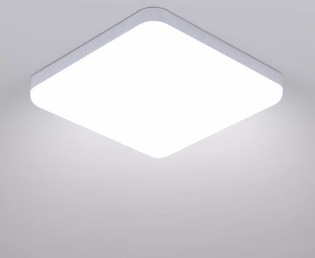 COMELY 32W LED Square Ceiling Light in White, IP44 Rated for Bathroom and Living Room Use
