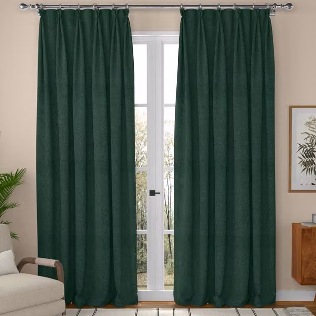 ANTE DECOR Aurora Made To Measure Blackout Curtains in Jungle Green