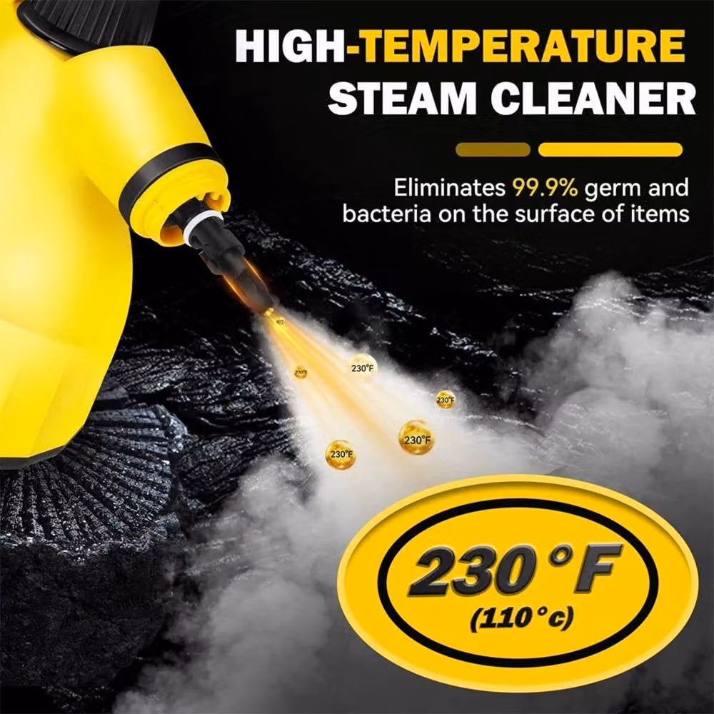 SPETLEK 1000W Portable Handheld Steam Cleaner in Yellow – 3