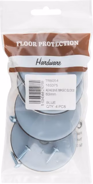 Hiatt Self Adhesive Magic Glides, Blue, Diameter: 6.3 cm