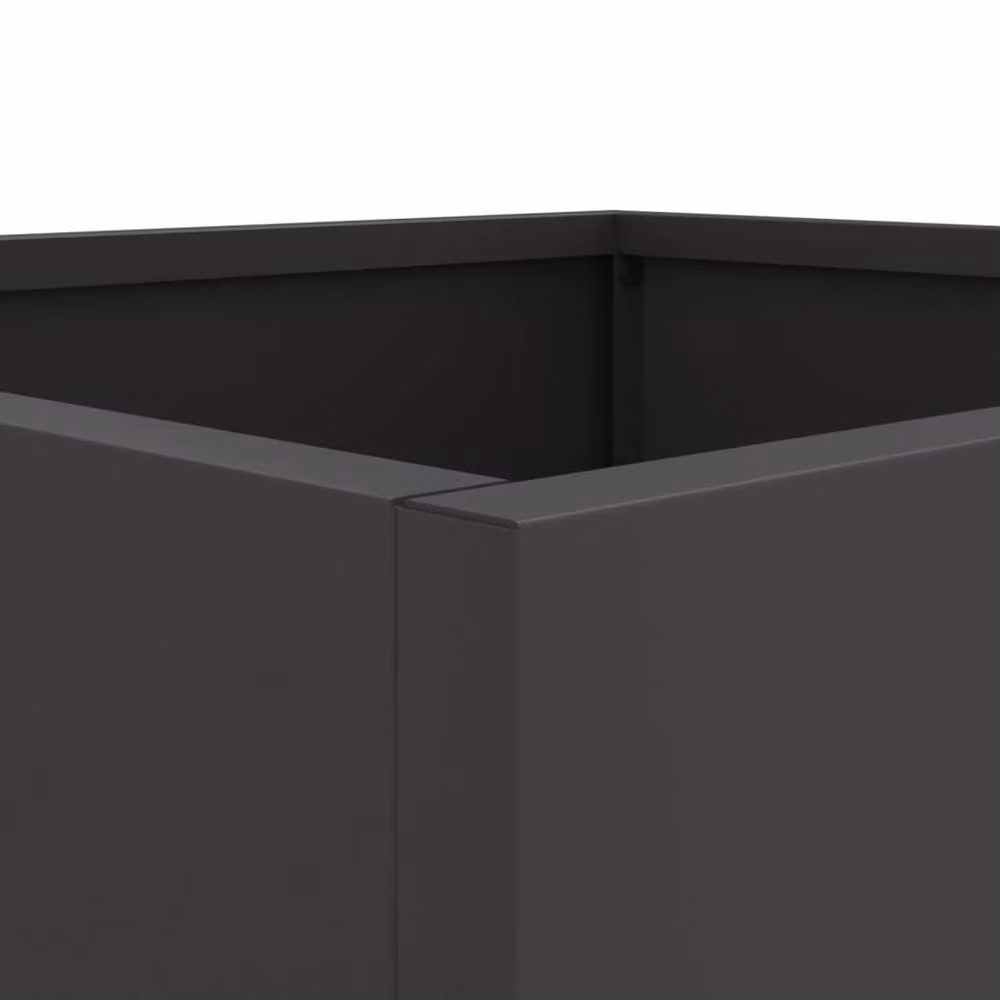 Berkfield Home Steel Planter Tub, Black, W/D/H: 32 x 29 x 75 cm – 4