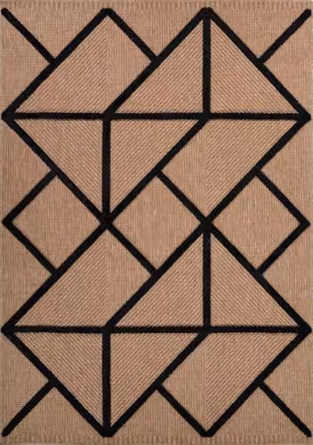 Desire Rugs Harper Machine Woven Indoor Outdoor Area Rug, Black, W: 50 cm, D: 80 cm – 4