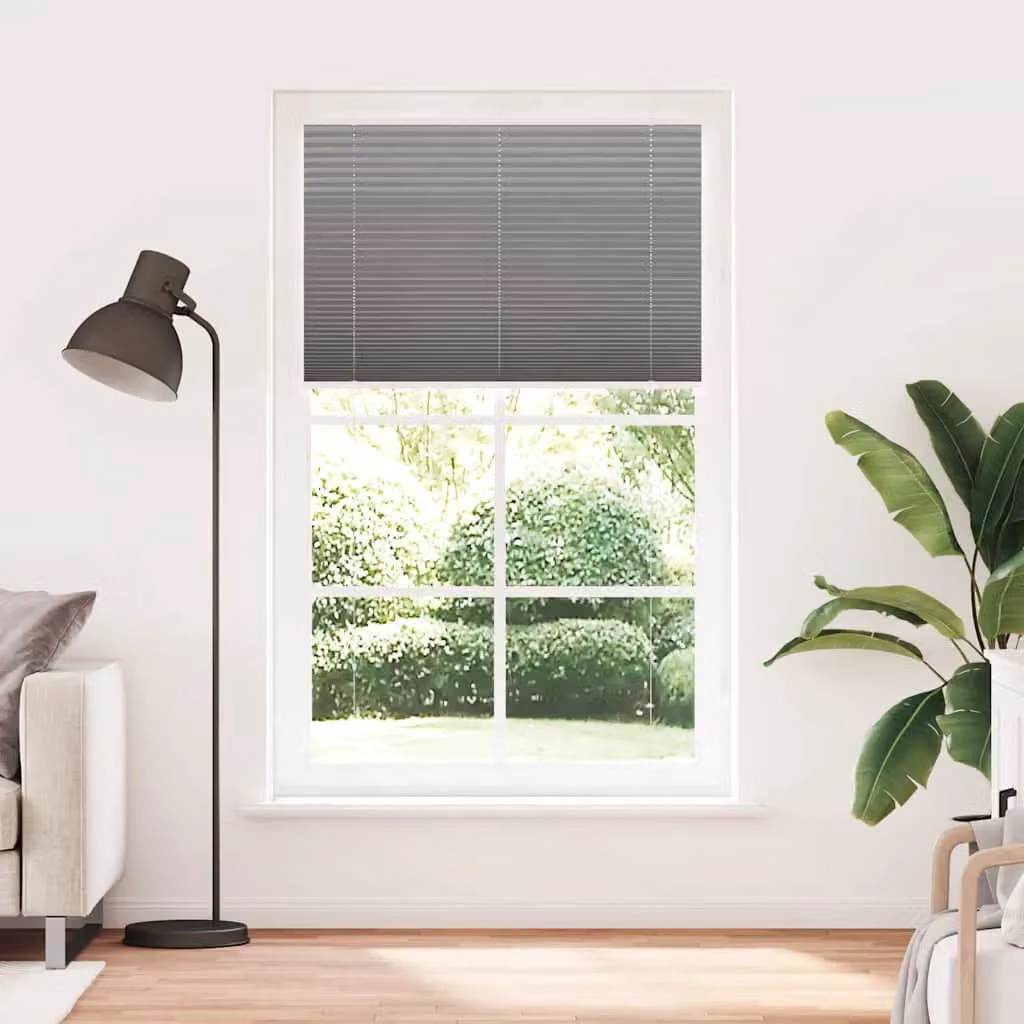 Berkfield Home Single Pleat Blind in Anthracite and Black, Polyester, W: 115 cm, H: 200 cm – 2