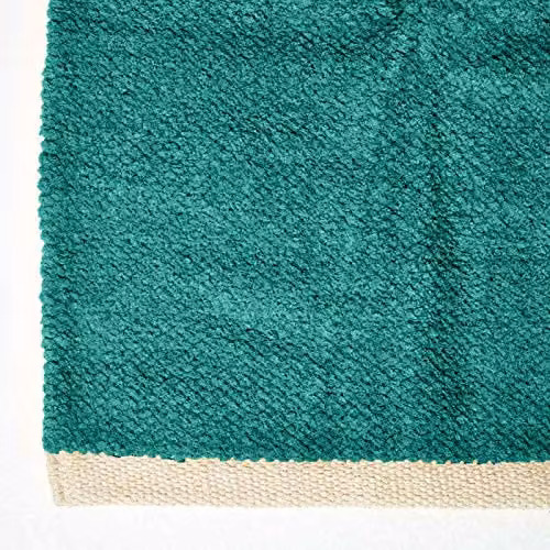 Homescapes Green Chenille Cotton Rug, W x D: 45 x 70 cm – 3