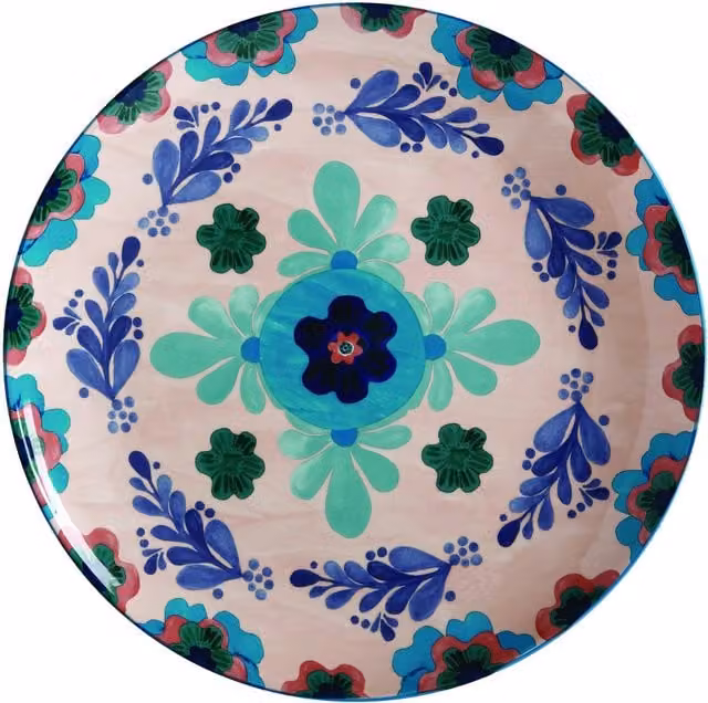 Maxwell Williams Majolica Floral Ceramic Round Platter, Diameter: 36.5 cm, Assorted Colours