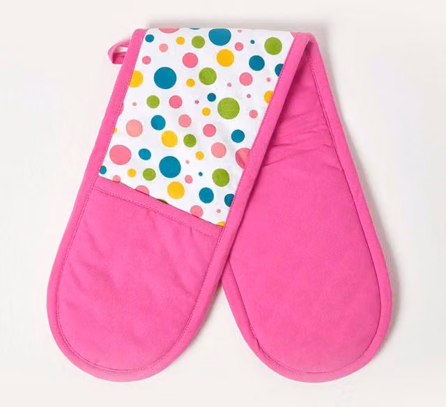 Homescapes Multicolour Cotton Oven Glove