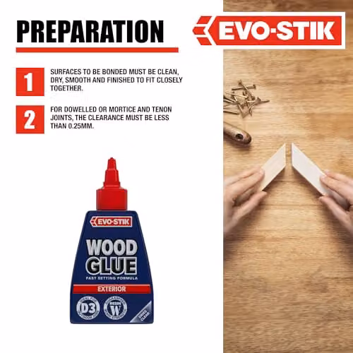 Bostik Transparent Rapid Setting Dispersion Wood Glue, 145 ml – 5