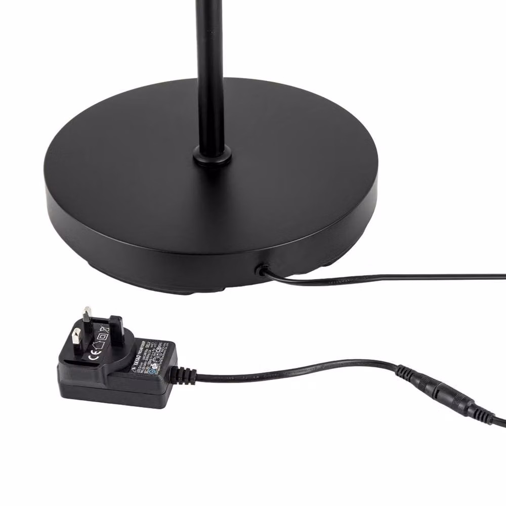 Happy Homewares Modern RGBW LED Halo Ring Black Floor Lamp with Remote Control, H 180 cm x W 30 cm x D 30 cm – 3