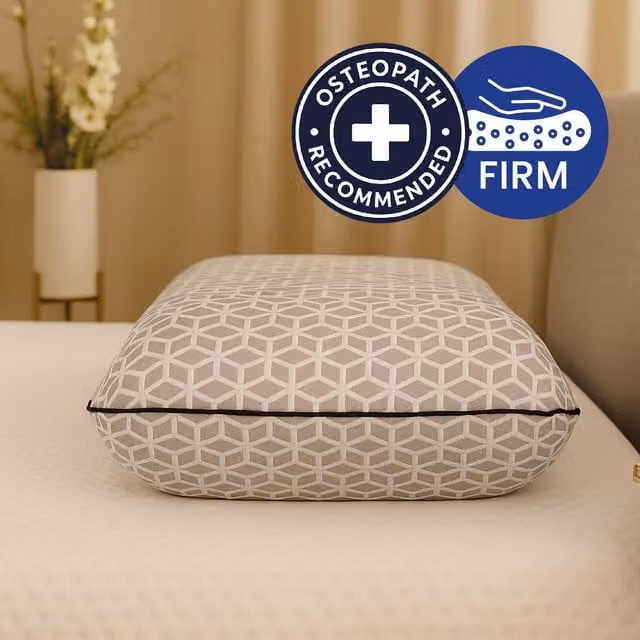 Brightr Sleep Eclipse Firm Memory Foam Pillow in Grey for Back and Neck Pain Relief – 1