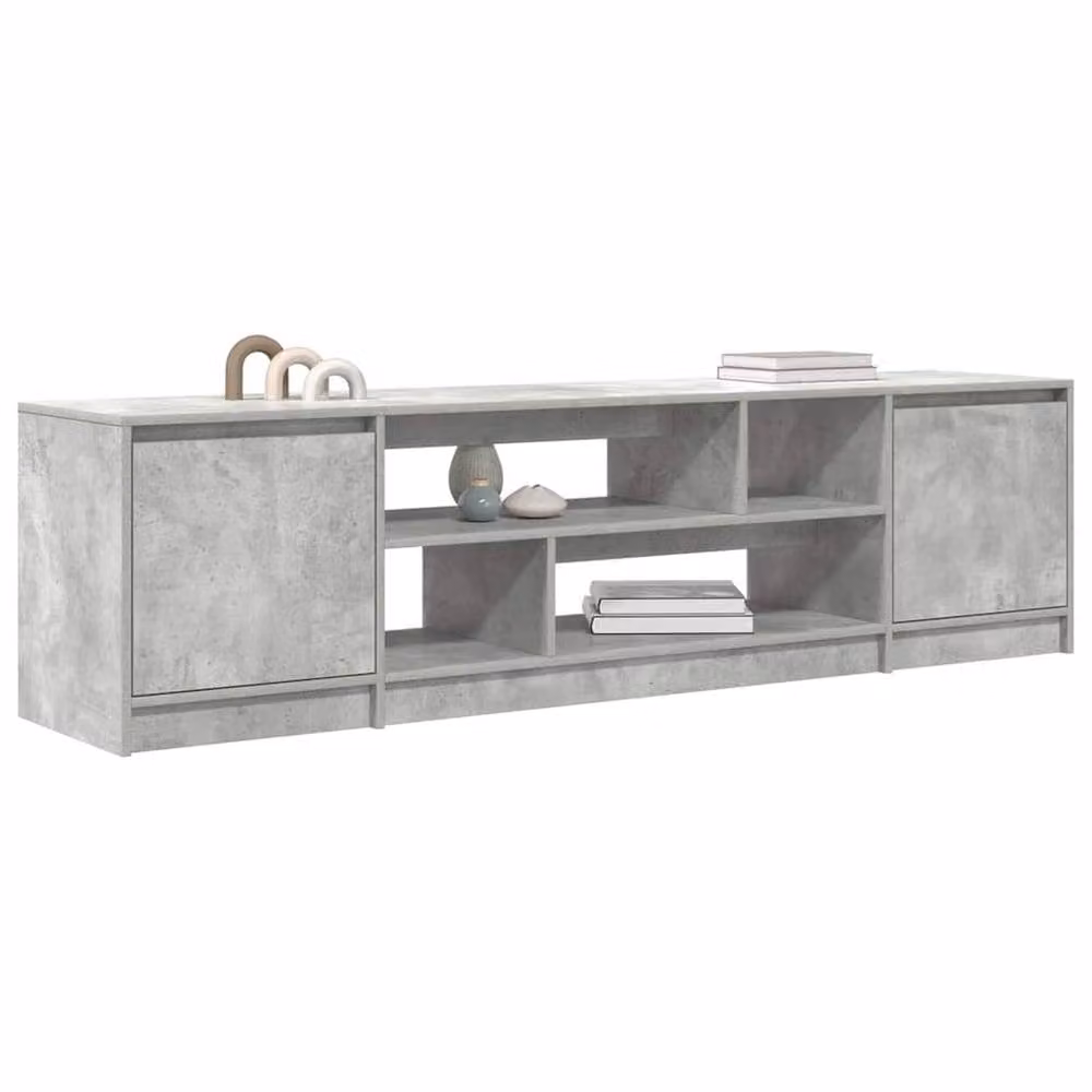 Berkfield Home Modern TV Cabinet in Concrete Grey, W: 188.5 cm, D: 50 cm, H: 50 cm – 3