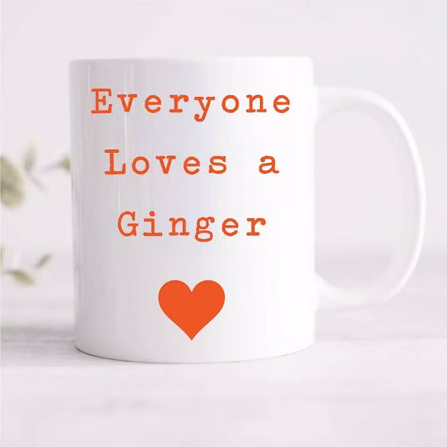 60 Second Makeover Limited Everyone Loves a Ginger Ceramic Mug in White