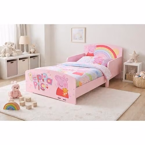 Kidsaw Pink Toddler Bed Frame for Children, W/D/H: 140 x 70 x 19 cm
