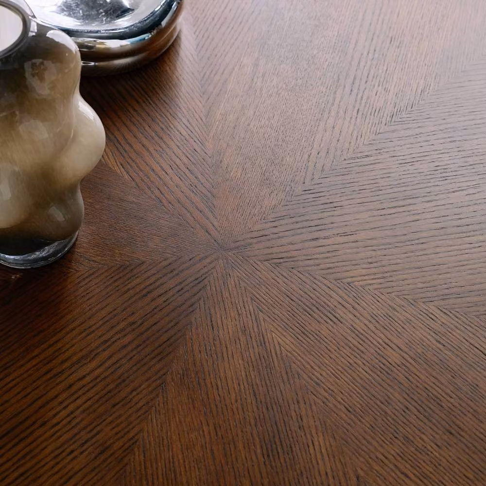 sweeek Oval Dining Table in Dark Brown, Rubberwood and Oak Veneer, Seats 6 – 3