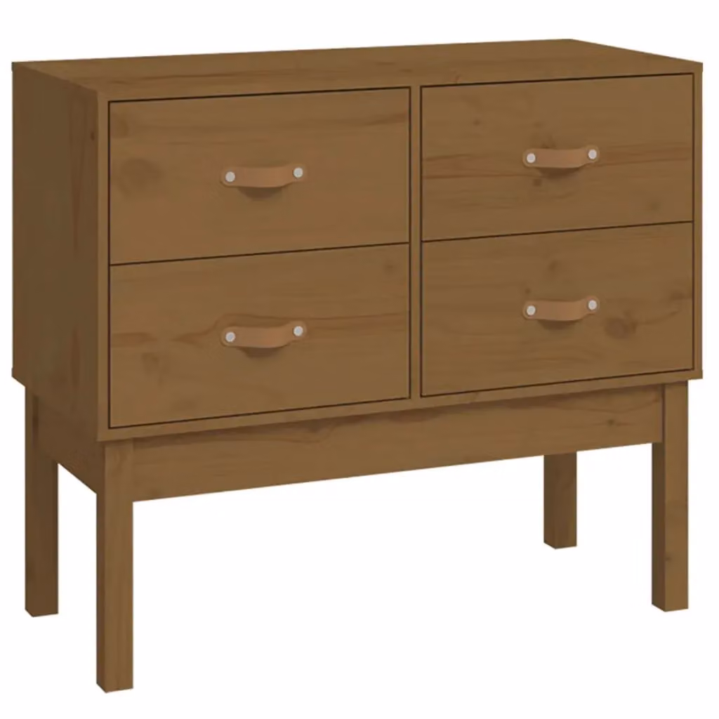 Berkfield Home Rustic Console Cabinet in Honey Brown Solid Pine, W/D/H: 90 x 40 x 78 cm – 2