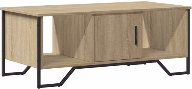 Berkfield Home Sonoma Oak Coffee Table in Beige, W/D/H: 100 x 51 x 40 cm
