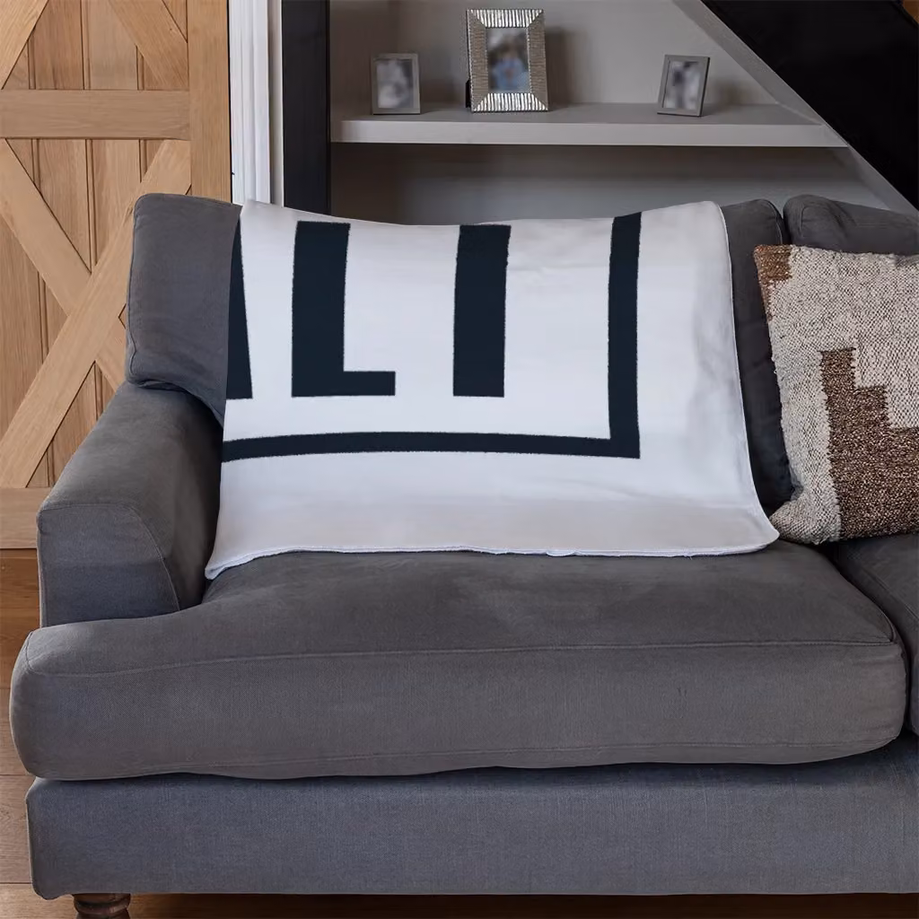Benjamin Tate Design California Fleece Blanket in Blue, Beige or White, W/D/H: 120 x 150 cm – 3