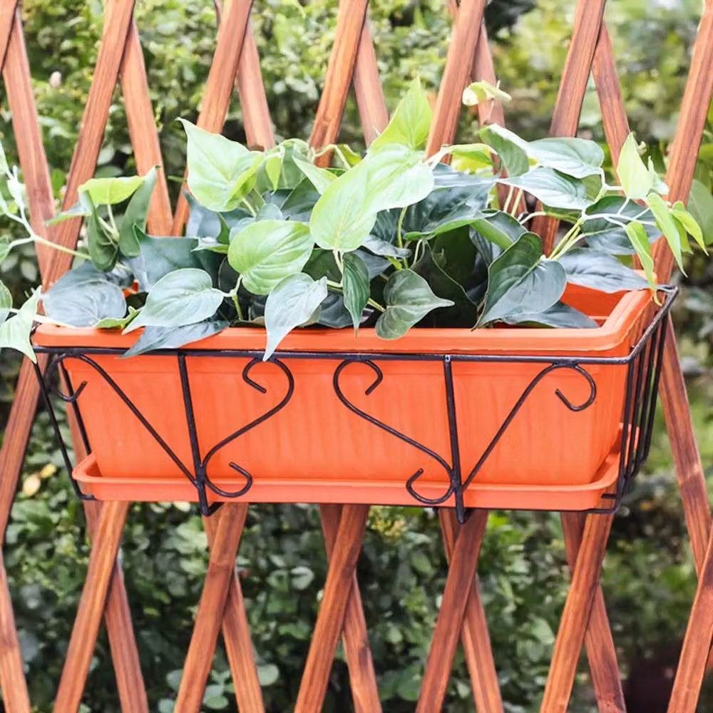 FLAVORA Red Extra Deep Trough Planters, Large Plastic Tub for Herb, Ornamental or Vegetable Gardens – 4