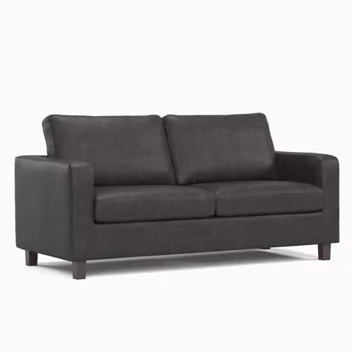Furnishings For Less UK York 3 + 2 Sofa Suite in Black Faux Leather – 3