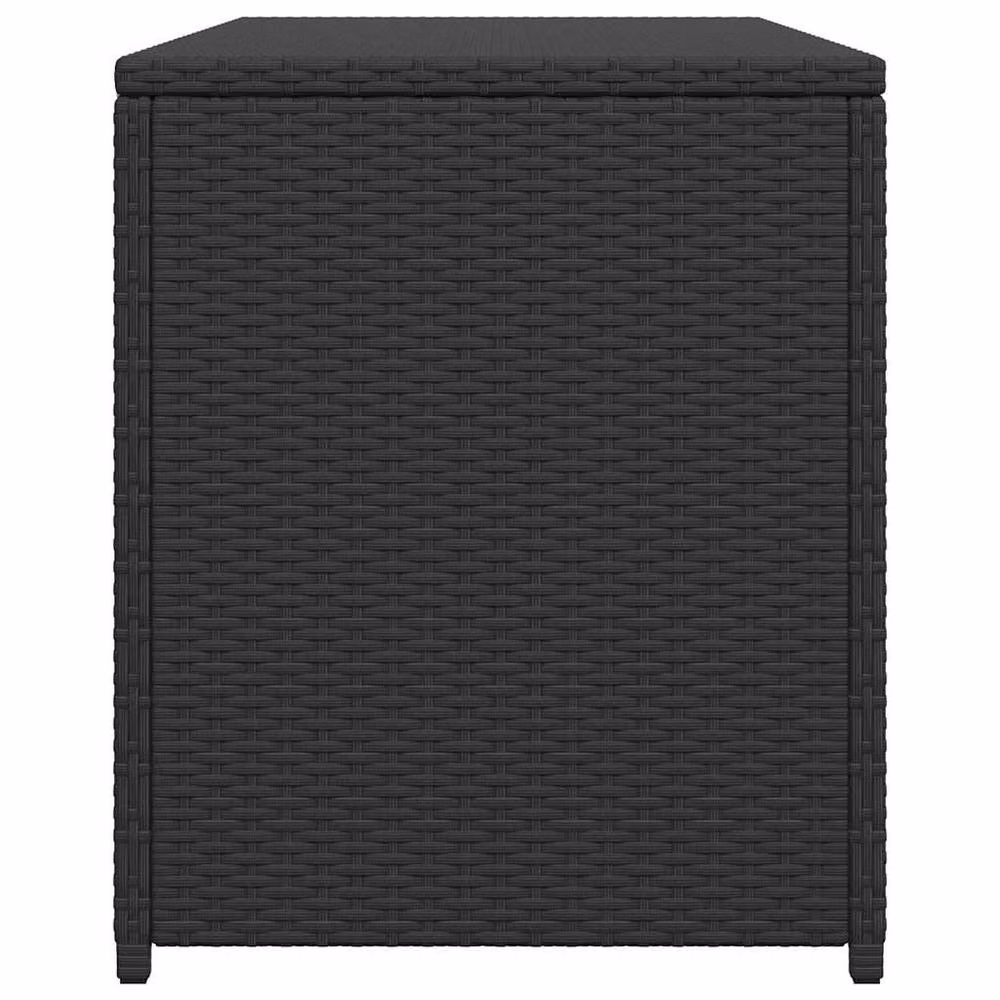 Berkfield Home Garden Storage Box in Black Poly Rattan, W/D/H: 120 x 50 x 60 cm – 5