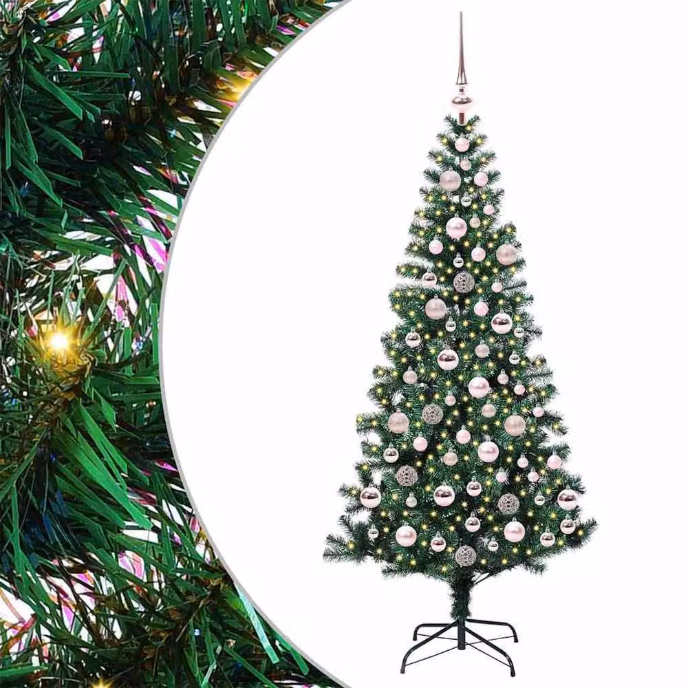 Berkfield Home Elegant Pre-lit Artificial Christmas Tree in Green, Height: 180 cm – 3