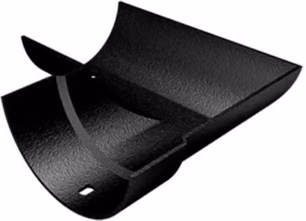 ARP Cast Aluminium Half Round Gutter External Angle 90 Degree 114mm Black
