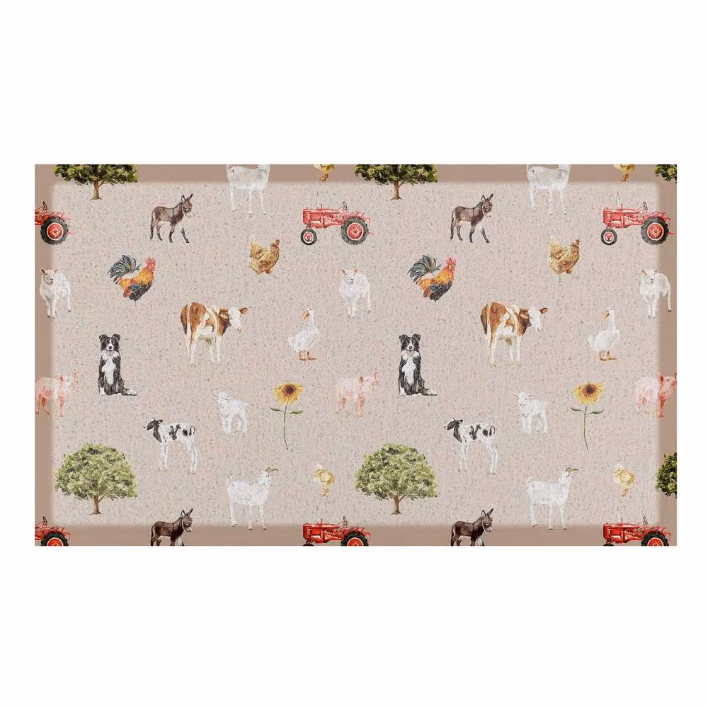 Artsy Mats Farm Life Doormat, Multicolour, W: 70 cm, D: 40 cm – 2