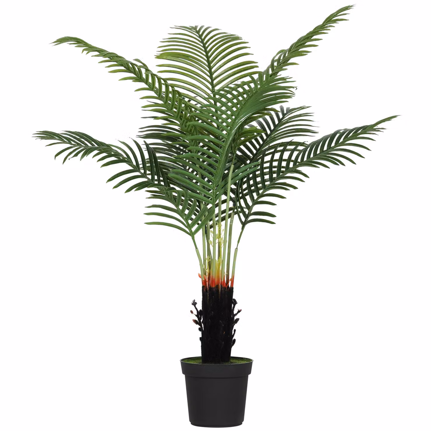HOMCOM Artificial Areca Palm Tree with Green PE Leaves – 2