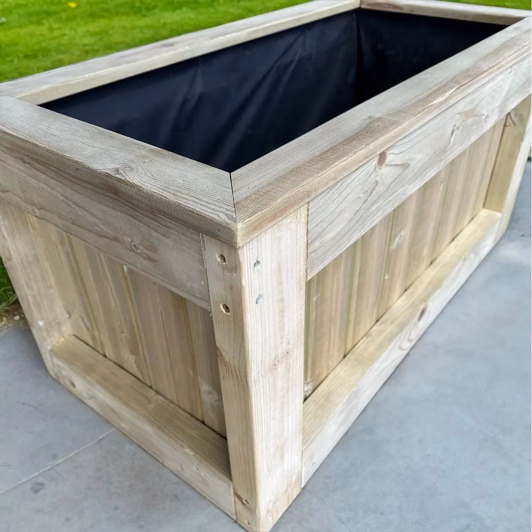 Buttercup Farm Kent Garden Planter in Brown, Made of Wood, W: 50 cm, D: 150 cm, H: 50 cm – 3
