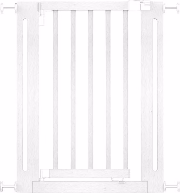Safetots Elegance White Extendable No-Drill Swing Baby Gate for Doors and Stairs, Width: 63 cm - 71 cm
