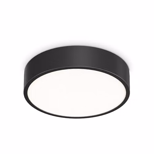 Netlighting Ray Integrated LED Semi Flush Ceiling Light, Black, 2000Lm, 3000-4000K, IP44 – 1